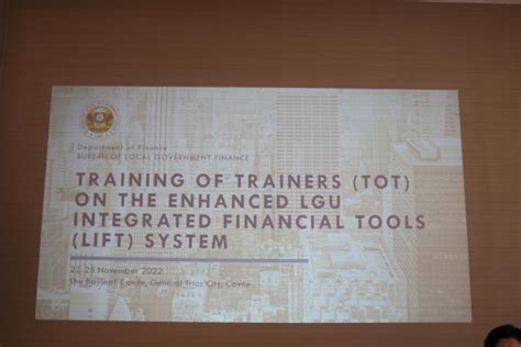 lift central application|BLGF conducts Training of Trainers on the Enhanced LGU .